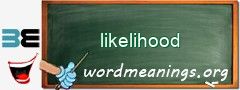 WordMeaning blackboard for likelihood